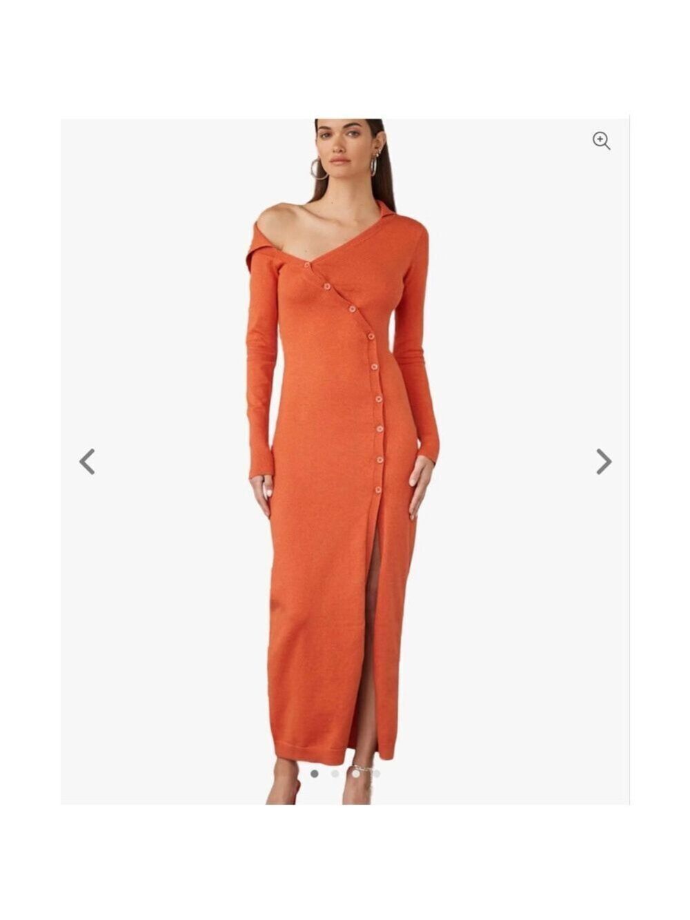 Women's ATOIR Orange The Percydress Long Sleeve Maxi Dress S